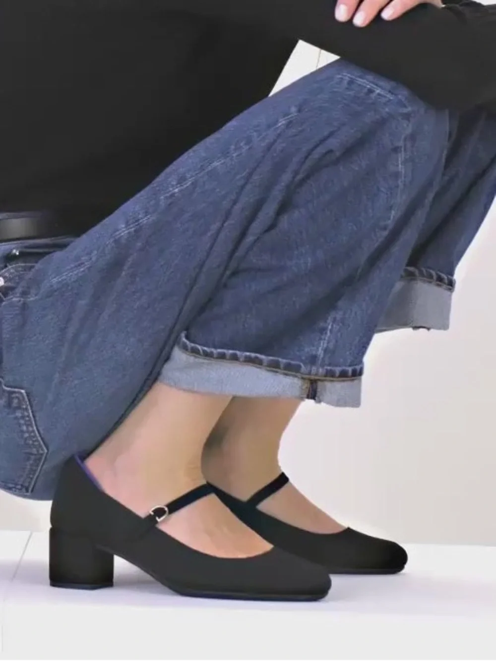 Rothy's Black Mary Jane Block Heels